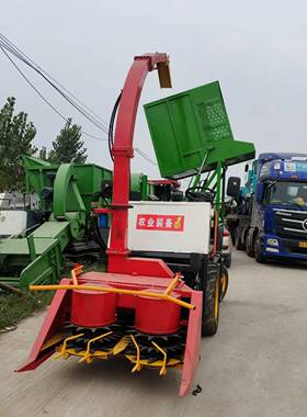 小型轮式圆盘青储机玉米秸秆青饲料收获机小型玉米秸秆青储机