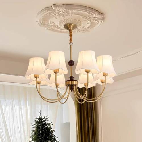 客厅吊灯法式中古风卧室餐厅灯复古南洋衣帽间书房灯具温馨浪漫