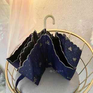 高档180弓绣天遮然藤柄弯曲钩折叠伞小防外线乙烯阳紫伞阳光g伞