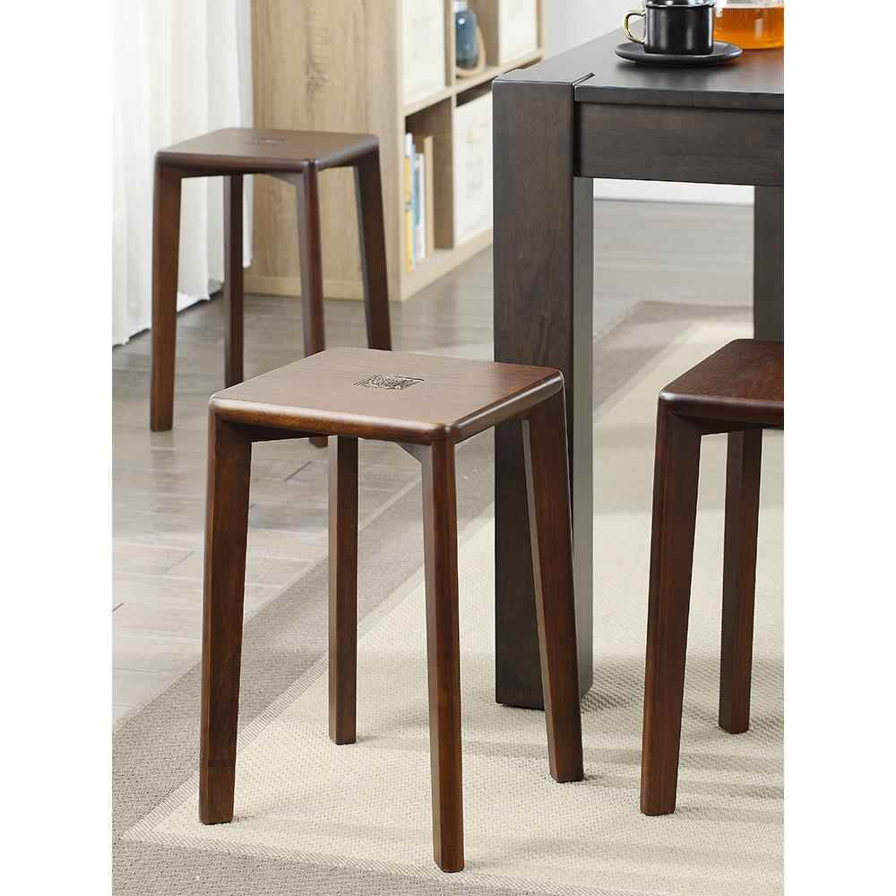 fc实木可子叠家用RWB结实耐用高板凳椅子加厚放简凳易凳子备用餐