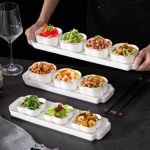 陶瓷碟盘套装餐厅餐具小吃碟小菜碟零食碟高级感配菜酱料碟调味碟