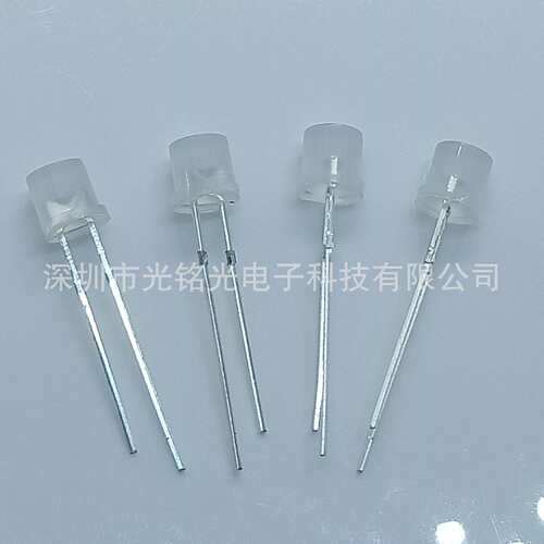 F5/5mm白发橙 短脚平头LED发光二极管 平头直插灯珠 颜色支持定作