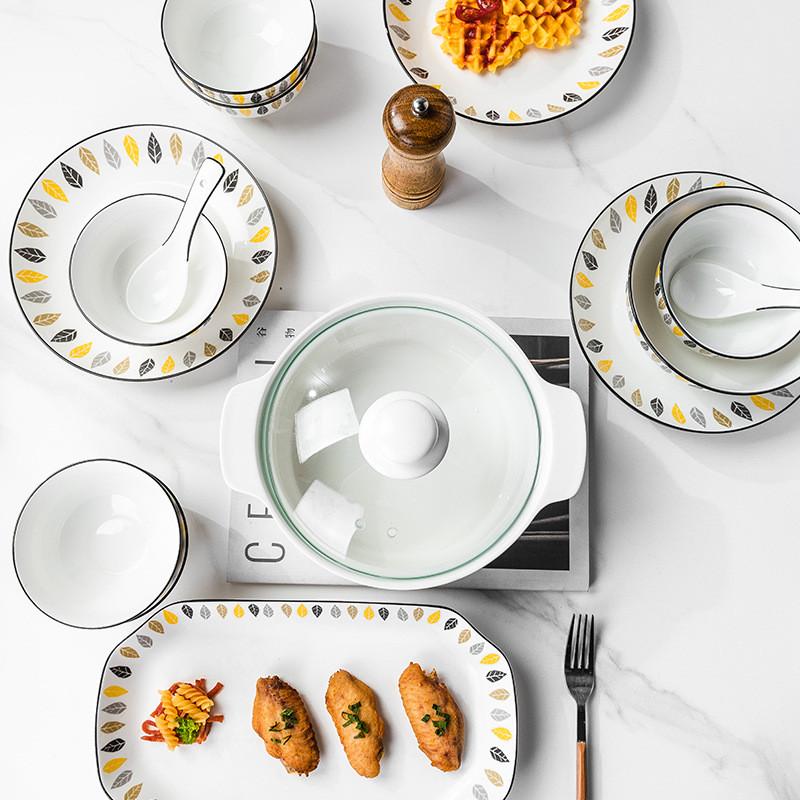 碗碟套装陶瓷餐具欧式家用碗盘子 网红创意碗筷套装礼品