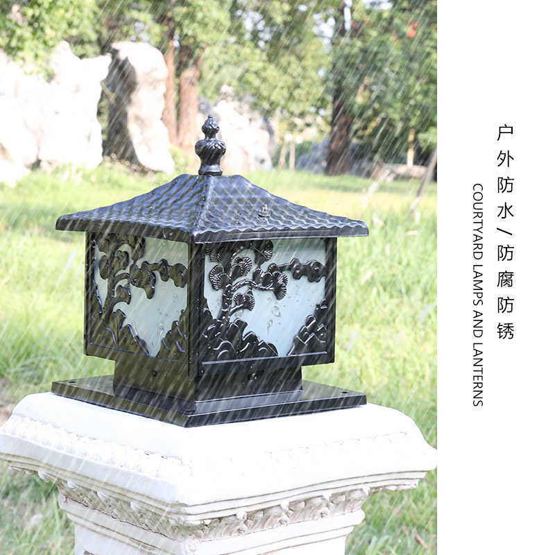 桦蒂斯欧式柱头灯别墅墙头灯户外灯迎客松围墙灯工程庭院灯室外