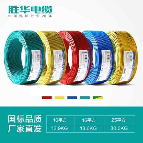 胜华线BVR-8121芯0/1线6/25平方铜电多股软铜电线生产厂电家