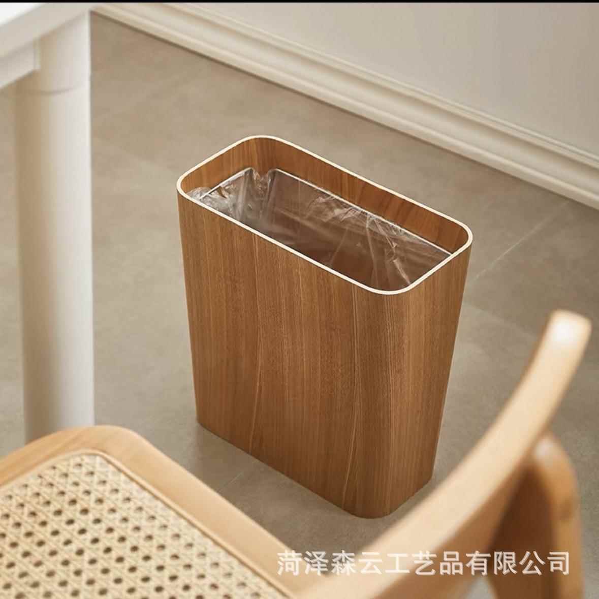 现货日式轻奢夹缝垃圾桶别墅民宿家用客厅厨房厕所纸篓隐藏垃圾袋