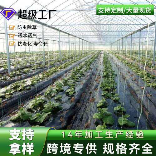 防草布pp90g亚马逊跨境农用透水透气果树园除草地布果园专用