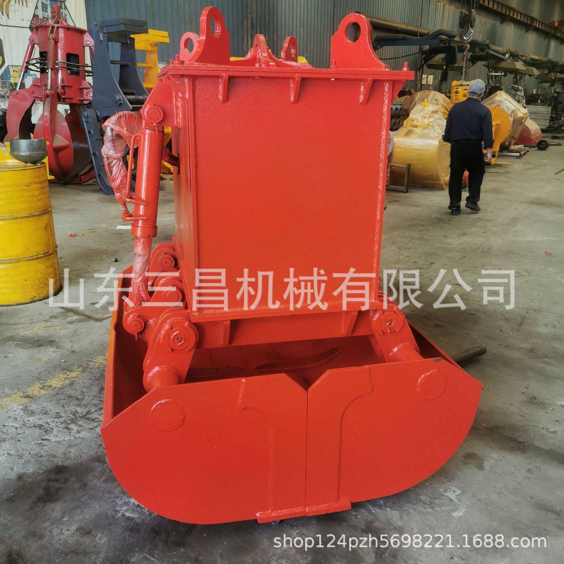 行车2方贝壳斗   火车厢装卸货液压行车贝壳斗