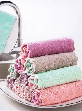 直销新款洗碗巾家用厨房用品不沾油懒人抹布吸水不掉毛家务清洁去