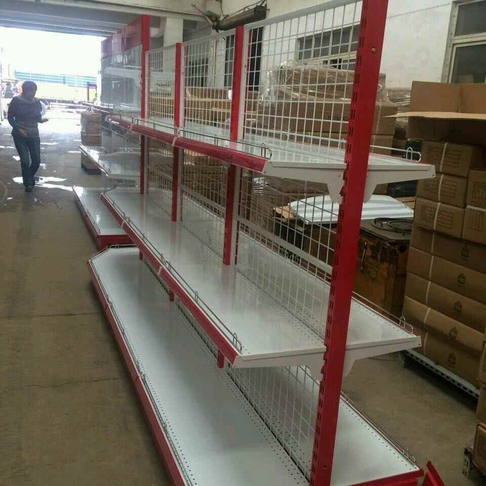 梯形品端头金属架示架377双面背网超市便利店货商展示展架