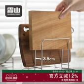 霜山304不锈钢砧板架两格宽座厨房置物架锅盖收纳架菜板架案板架