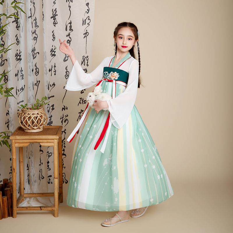 儿童学生经典诗人古装诗歌朗诵服书童三字经书生国学汉服演出服饰