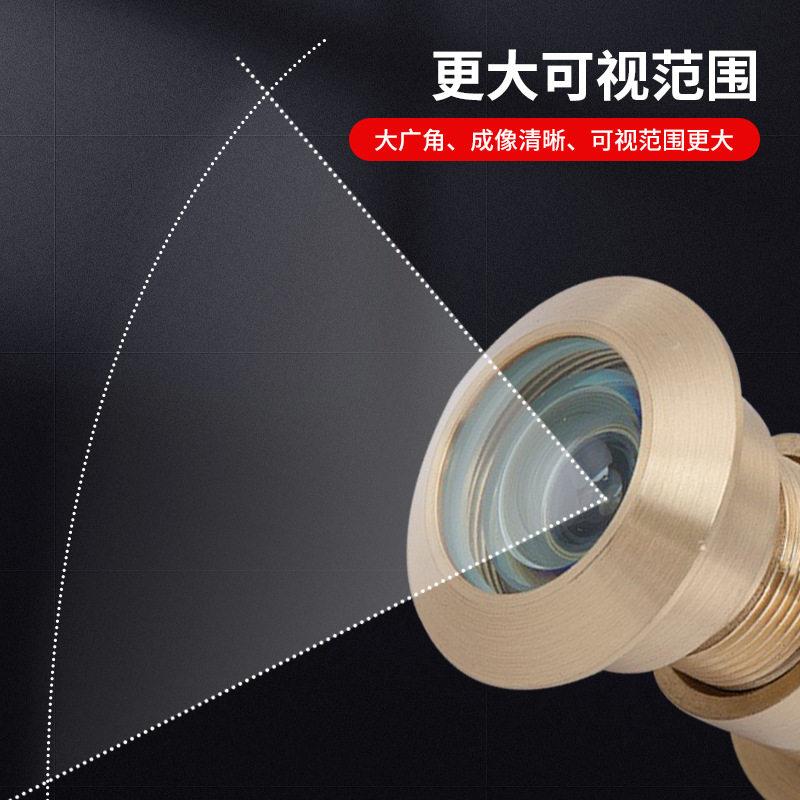 新款直销门孔28MM全铜防盗门门镜 清镜片门眼门镜带后盖