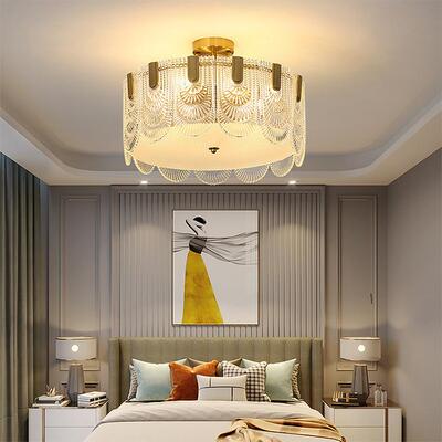 美式复古吊灯意大利宫玻浪漫璃双层晶灯法式客厅水餐厅展厅A0095