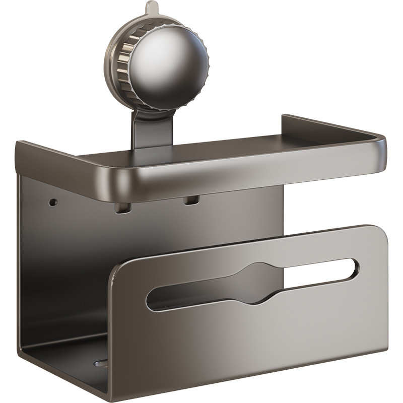 吸盘纸巾盒卫生间壁挂式洗脸巾收纳盒抽纸盒厕所卷纸筒置物架家用