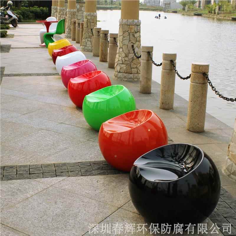 园时尚玻美璃钢苹果凳儿童乐家用客厅休酒闲CH-03215椅商场店影院