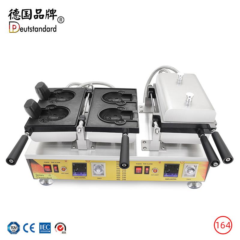 商用冰淇淋鲷鱼烧机小熊华夫机泰迪熊冰淇淋华夫松饼机摆摊华夫机
