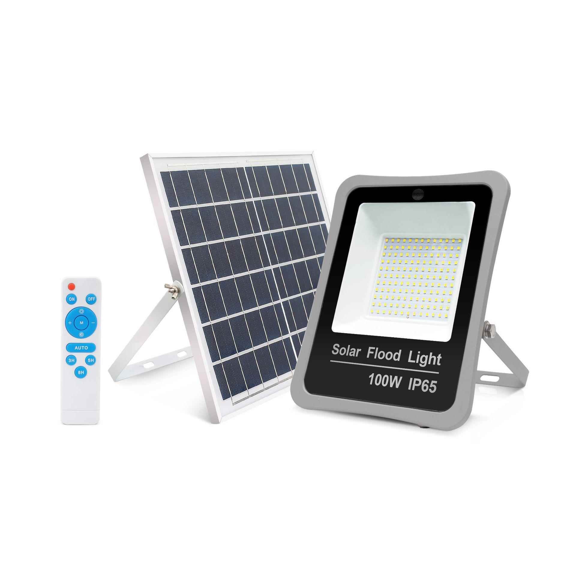 LED投光灯 100W200W大功率防水投光灯 户外庭院灯太阳能投光灯