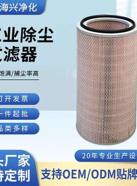 工业阻燃除尘滤筒车间除尘焊烟打磨防火等离子切割焊接除粉尘滤芯
