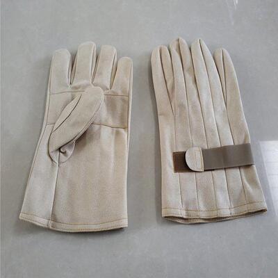 盈霖0.旁4kv不停电路作具业工A329V1477皮革防护手套带电绝缘防护