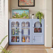 钢制阳台滚筒洗衣机置物柜落地多层夹缝旁边带柜门收纳柜侧边柜子