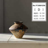 陶罐插风花瓶民高级陶瓷仿古宿陶干花复古粗侘花盆器寂家居感摆件