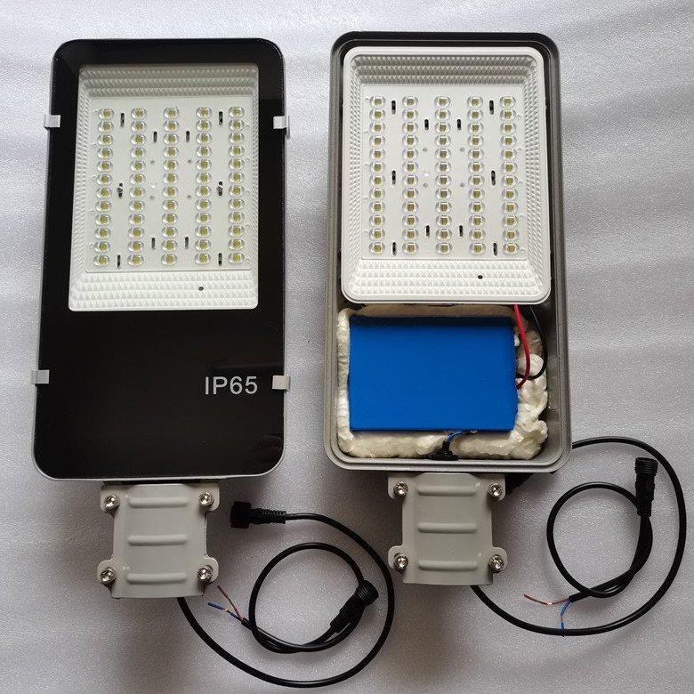 新农村12V太阳能路灯一体灯头带电池维修专用整套组装配件大全60w