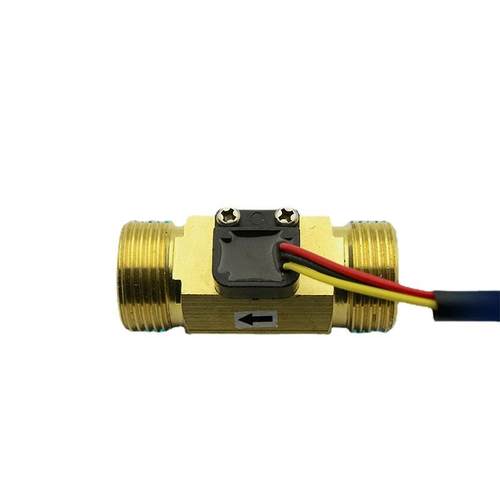 DN20霍尔流量计回水器水控机流量计冷水机六分管黄铜水流传感器