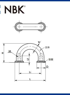 NBK UFFS 不锈钢指状U型拉手数控机床门把手机械配件零件厂家直供