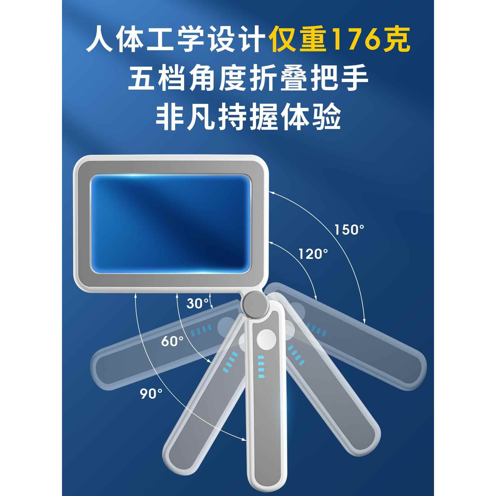 放大镜老人阅读高清100倍高清正品老人用看书专用手持折叠高倍带
