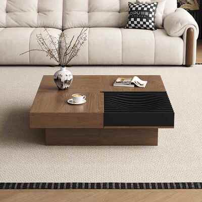 正品狄普中古风实木茶客厅家沙发茶桌多功能几小小户型用创意储物