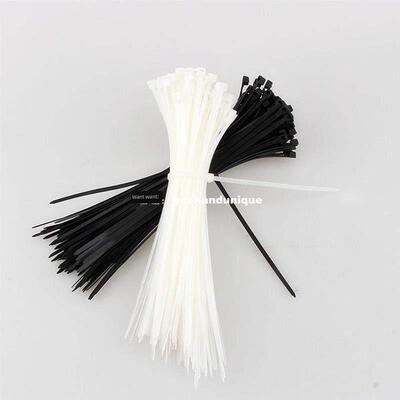 3x200mm nylon plastic cable ties zip fasten wire wrap strap