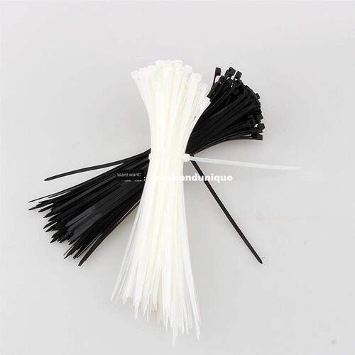 3x200mm nylon plastic cable ties zip fasten wire wrap strap