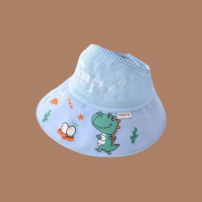 儿童防晒帽夏季帽子男宝宝遮阳帽男童女童空顶帽男孩太阳防紫外线