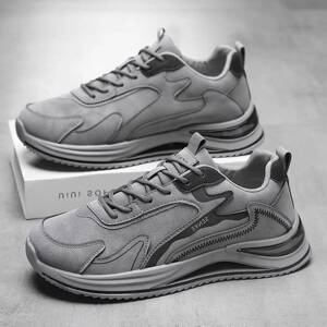 阿甘男鞋秋冬休闲跑步防滑舒适软底不累脚运动户外登山复古老爹鞋