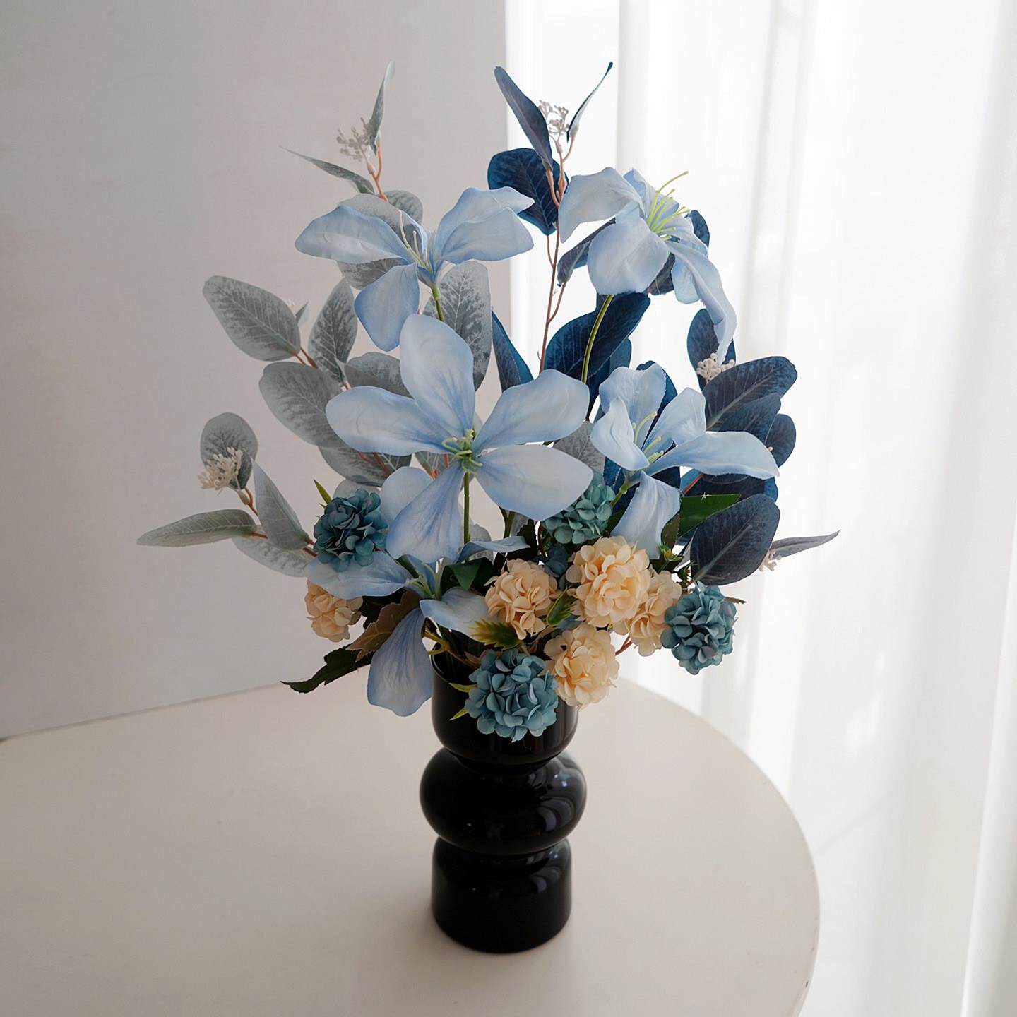百合仿真花高级感逼真绿植假花摆件家居客厅餐桌电视柜装饰品摆设
