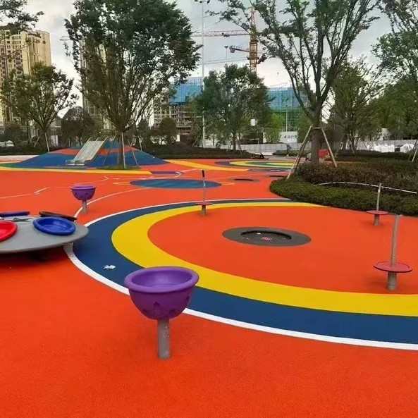非标公园小区儿童蹦床室内地面蹦游乐设备圆形跳床户外埋地蹦床