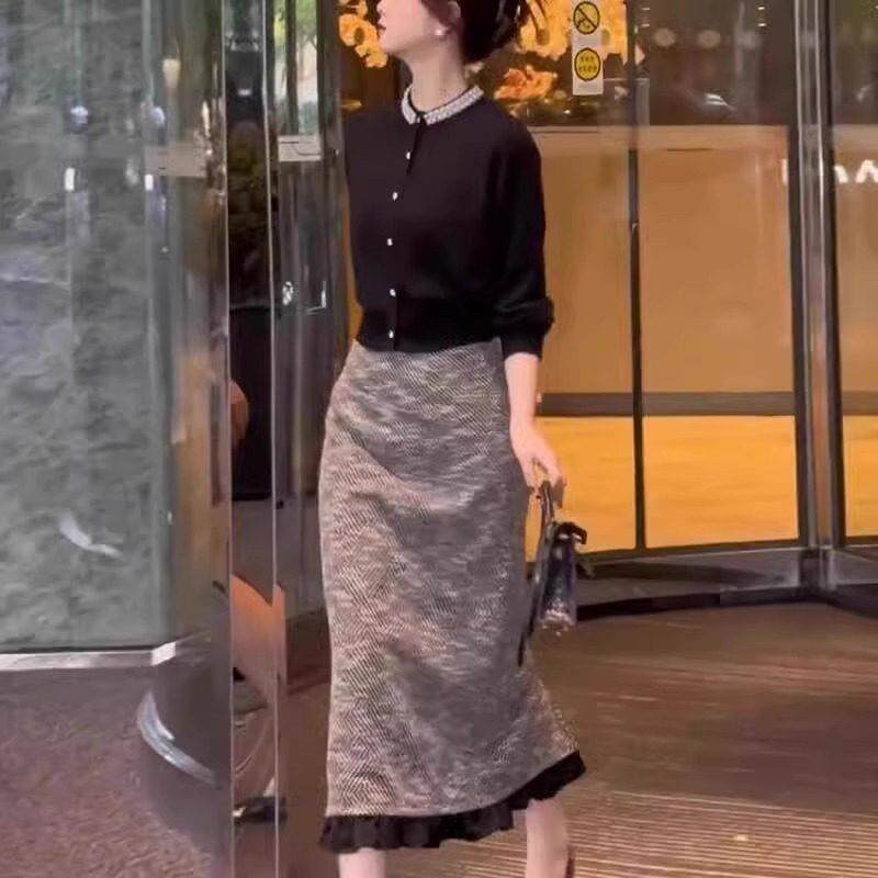 欧洲站春装女款2025年新款时尚减龄冷淡系独特别致裙子套装两件套