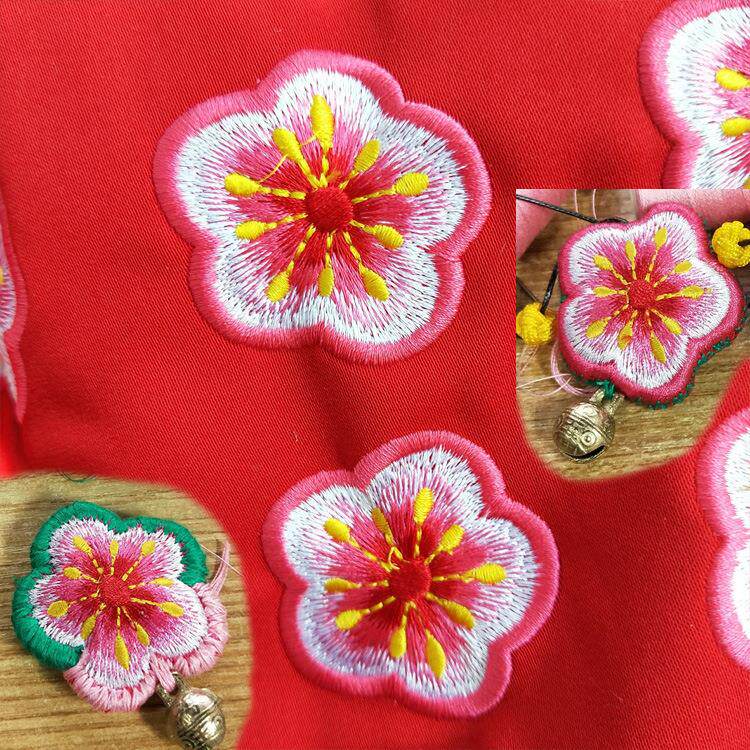 梵椿刺绣梅花香包荷包布片DIY香囊布料香包绣片古风梅花绣片