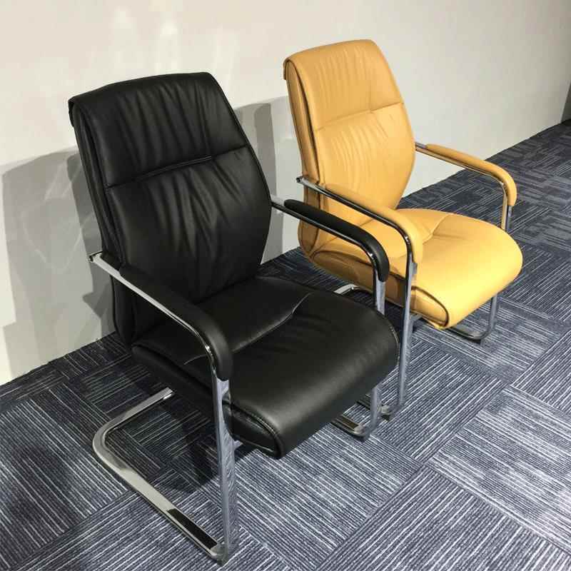 牢固办公椅弓形皮质现代职员电脑椅接待会议培训学校椅子工作椅