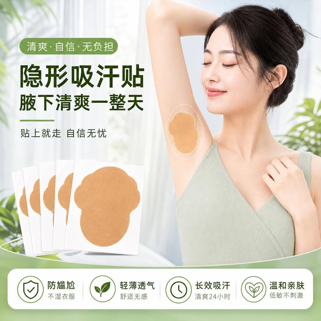 夏季隐形腋下隔汗贴弹力透气一次性女生专用吸汗垫避免衣服发汗印