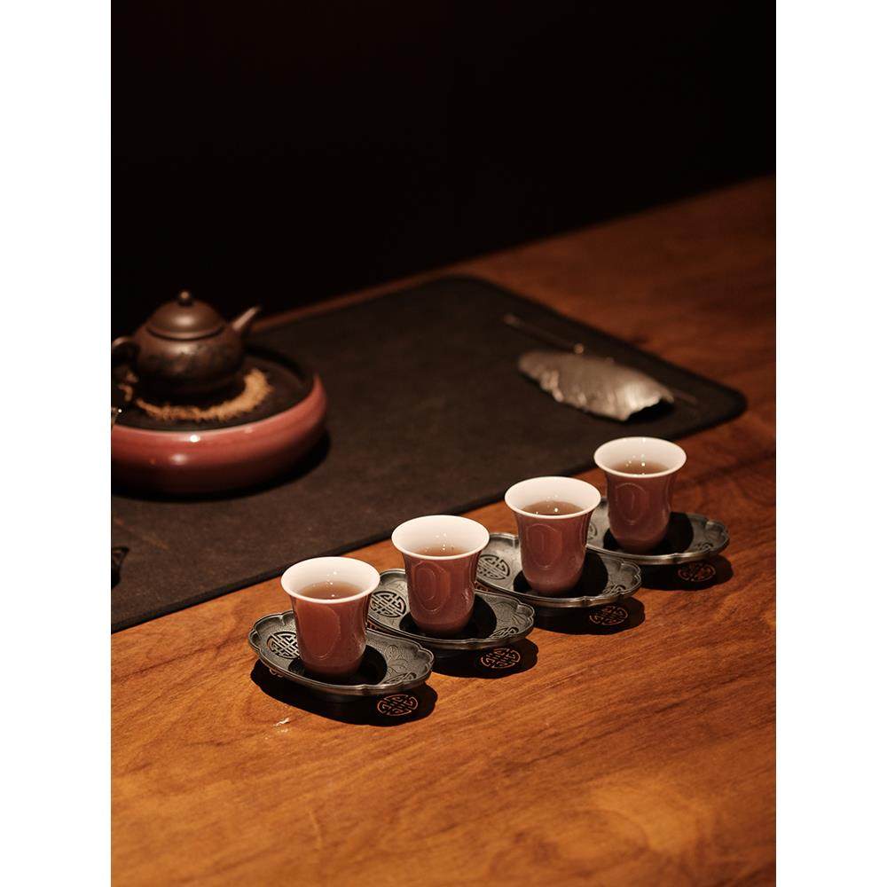 苏仙堂半斋半锡点铜窗海棠杯垫茶船杯垫茶道配件,餐饮具,茶托,淘宝优惠券,粉丝福利购,淘宝优惠卷