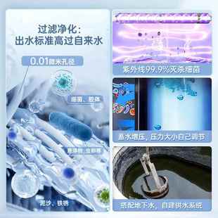雨无塔供水压力罐地下井水过滤增压自动304不锈钢家用一体机 状元