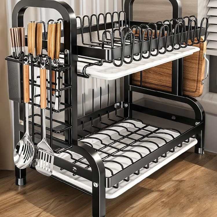 厨房置物架碗碟收纳架家用碗筷收纳盒碗柜多层放碗盘碗架沥水架子