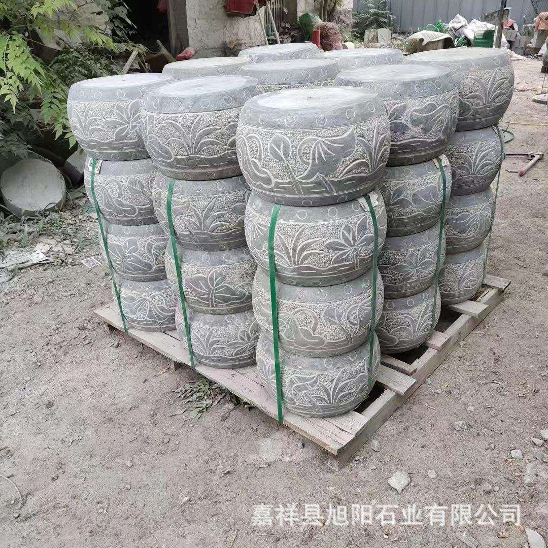 石雕青石柱墩石门口柱脚石家用仿古柱子柱顶石底座厂家柱墩石
