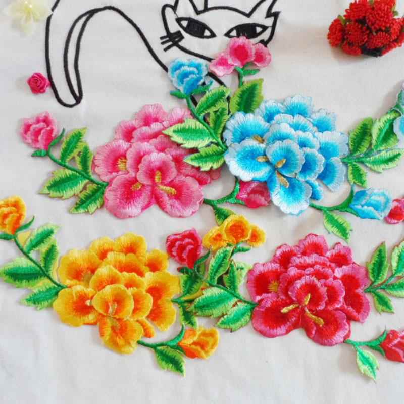 DIY电脑刺绣 烫熨婚纱补丁布贴 重工刺绣花贴3D立体花 外贸