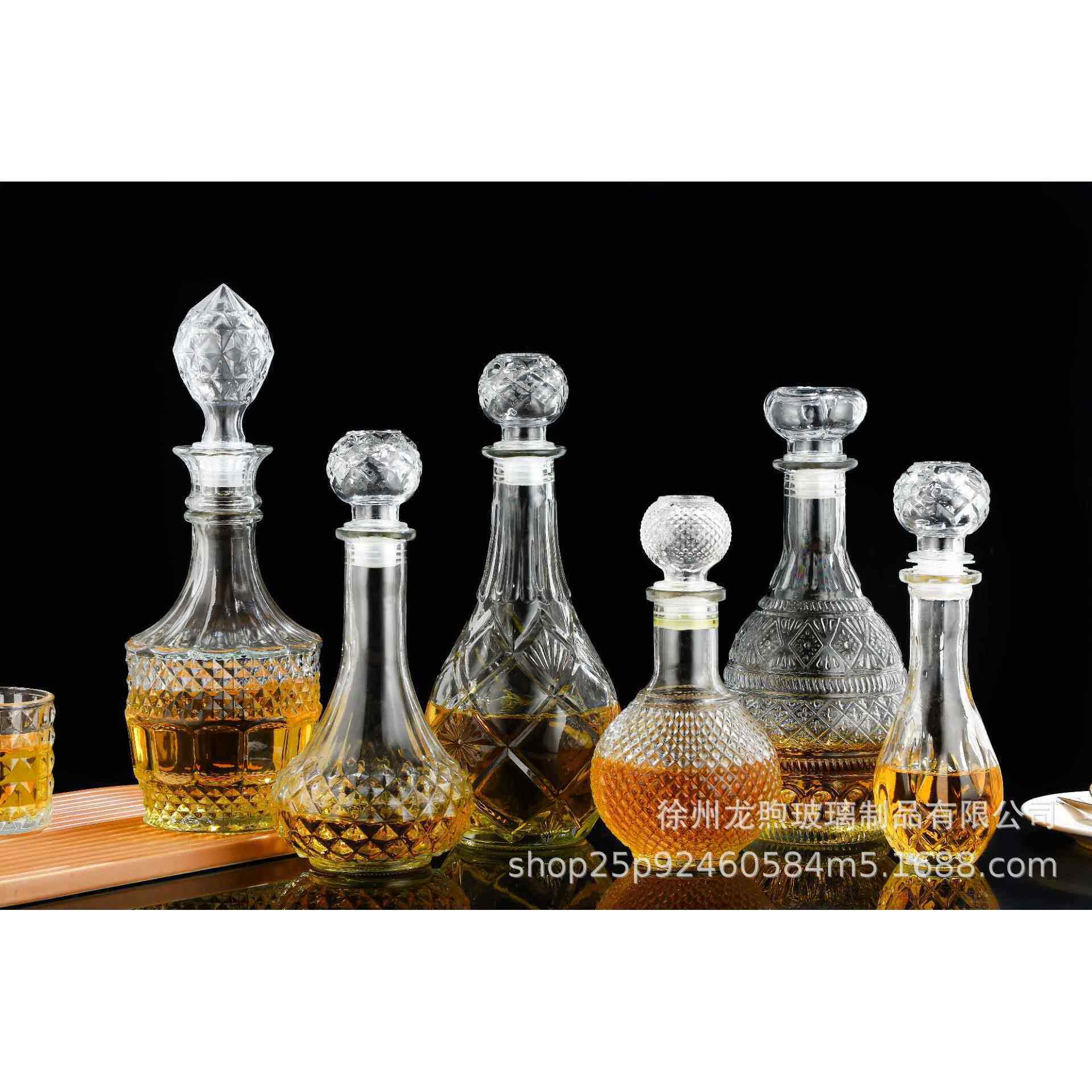 透明威士忌玻璃酒瓶欧式洋酒瓶葡萄酒醒酒酒具酒樽白酒分装瓶