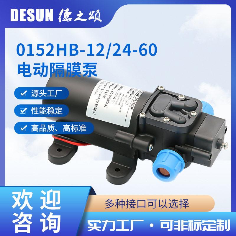 定制5L/min流量24v电动喷雾器水泵灌溉压12v微型直流自吸水泵