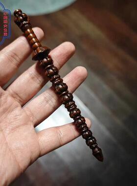 天然雷击枣木打神鞭金刚杵二合一姜子牙法器降魔杵挂件文玩手把件