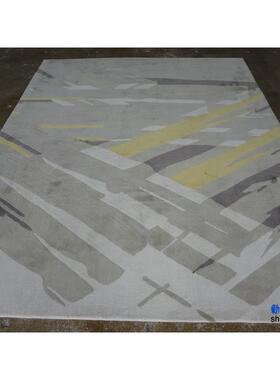 新中式水墨画手工进口羊毛别墅客厅茶几沙发地毯大厅接待室贵宾室